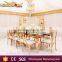 golden stainless steel wedding table square banquet dining table                        
                                                Quality Choice