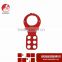 Wenzhou BAODI Safey Equipment Economy Steel Lockout Hasp with Lugs BDS-K8624 Red