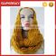 V-432 wholesale winter infinty chunky knitted hood scarf crochet circle cable pattern loop scarf