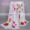 HOT selling big flower printed scarf ladies Chiffon silk scarves spring thin pashmina /shawls 160*50 cm