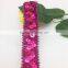 Sexy Pink Stage Clothing Accessories Decorative Metallic Sequins Trimming Lace for Dresses
