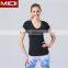 Hot Sale Custom Women Gym Wear Workout Clothing Body Fit Blank V Nect T Shirt With Great Stretch