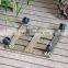 Top quality wooden plant pot tray wood flower pot tray with wheel