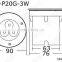 3W RGB Ied step light