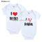 2016 summer novel print pattern letter papa and mama baby outfits