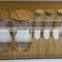 Bent Wood 6pcs Glass Jars Container Shelf With Bamboo Veneer