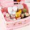 Countryside flower floral cosmetic bag, sweet lovely flower deisgn,green makeup bag for girls