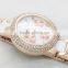 2016 new fashion luxury three lines diamond bezel geneva quartz watch women dress watches for ladies