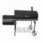 Charcoal BBQ Grill&Offset Smoker with Trolley Cart&Large Chimney for Backyard Used