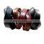 BOSHIHO Black Leather Wristband Fashion Bracelets Mens Fashion Bracelets