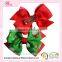 hair accessories manufacturers china Merry Christmas kids hairpin bow hair clip grosgrain boutique hair claw clip