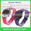 stainless steel luxury quartz watch for ladies pedometer/vibration/calorie/bluetooth synchro waterproof quartz watch for girls
