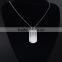 Fashion jewelry 316l stainless steel flat nameplate necklace pendant for women men