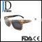 High Quality Zebra Wooden Flat Top Square Wood OEM Sunglasses