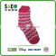 colourful wavy line jacquard colourful fluffy socks