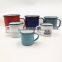OEM Unique Customized Logo Printed Enamel Mug 7/8/9/10/11/12/13cm Camping Mug Enamel mug cup