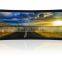 large format curved projection screen for simulator system