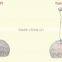 2015 hot sale home lighting glass shade inside modern metal hanging pendant light