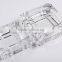 Embossed Fluted square glass ashtray