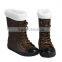 Kids Non-slip Outsoles with Shoes Lace Flexible PVC Boots