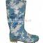 Women's Shiny Solid Black PVC Rain and Garden Boot
