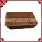 3 colors rectangular pp rattan bread proofing basket kitchen fruit vegetable used woven basket