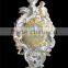Vivid Churub Flower Ceramic Table Standing Clock, Luxury Design Hotel Decorated Desk Clock, Gold Plated Decorative Art