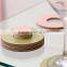 Colorful Plywood Coaster Veneer Cup Mats Set with Holder For Cup