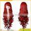80 cm Long Fashion Synthetic Colorful Red Purple Brown Black Party Cosplay Hair Wigs