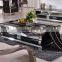 C384 Stainless Steel Marble Top glass Coffee Table