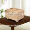 Simple design wooden rice box with burnning color