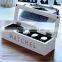 pine Customize multicellular glass display wooden box 4 grids packaging box tea storage gift jewelry box 15*15*5.2cm