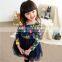 2015 New Autumn Girls Clothes Long Sleeve Flower Print Girl Dress For Party Wedding Children Kids Girl Floral Dress For School