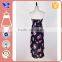 Heritage flower pattern bandeau top bodycon waist maxi woven tube dress