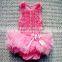 2017 New design boutique baby clothing flower girl dress comfortable cotton rose dress fashion girl party wear dress