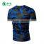 High Quality Summer Casual Clothes V-Neck Short Sleeve Camo Print T-Shirt for Men