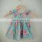 Newest Baby Frock Design Pictures Floral Patterns Dress Girls Cotton Backless Party Dresses Wear