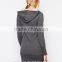 Relaxed Fit Longline Cut Hooded Sweatshirt for All Stages of Pregnancy