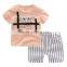 Wholesale quality short sleeves little boy clothes suit kids clothes clothing set