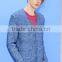 Hot 2017 fashionable best price long sleeve blue sweater men for wholesale