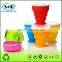 Outdoor silicone folding cup with lid , Travel Camping Folding Collapsible Cup , foldable mug