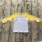 Autumn children's boutique clothes boys and girls sports t shirt kids blank raglan shirts wholesale baby cotton fabric wear