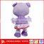 Washable re-use lovely animal vlolet plush doodle bear doll for painting