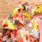 Yellow Cherry blossoms Floral Printed Ruffle Bloomer Baby Girls Diaper for Birthday