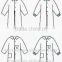 Professional disposable lab coat for children with CE certificate
