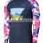 Custom lycra fabric sublimated rashgard china rash guard manufacturer