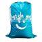 Laundry Traveling Jumbo Nylon Strap 24x36 inches(Blue-smile) drawstring bag polyester drawstring bag nylon drawstring bag