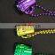 Carnival Mardi Gras Plastic Beads Necklace with Short Glass