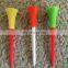 Plastic Golf Tees 83mm Durable Rubber Cushion Top Golf Tee