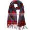 Wholesale yarn dyening tartan check plaid pashmina shawl fashion scottish ladies winter cashmere scarf